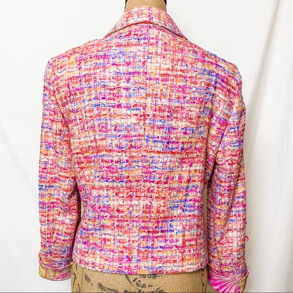 SOLD ESCADA pastel RARE pink tweed suit blazer - Picture 6 of 14